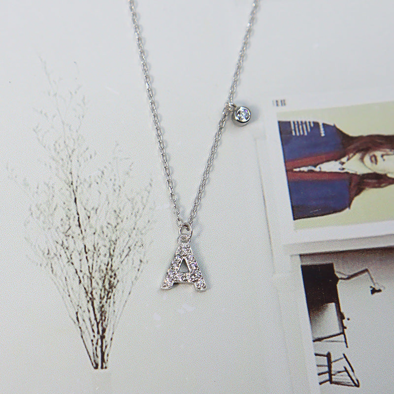 Initial Letter Necklace – Silver