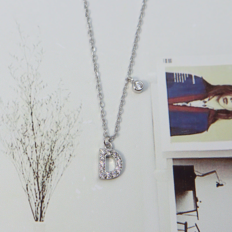 Initial Letter Necklace – Silver