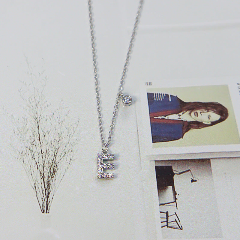 Initial Letter Necklace – Silver