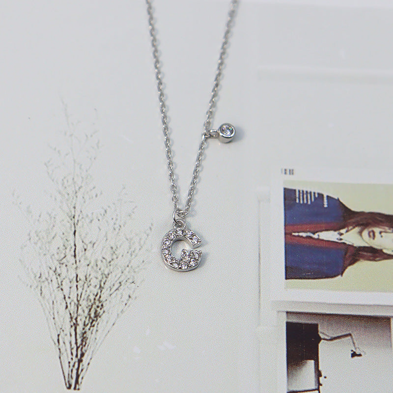 Initial Letter Necklace – Silver