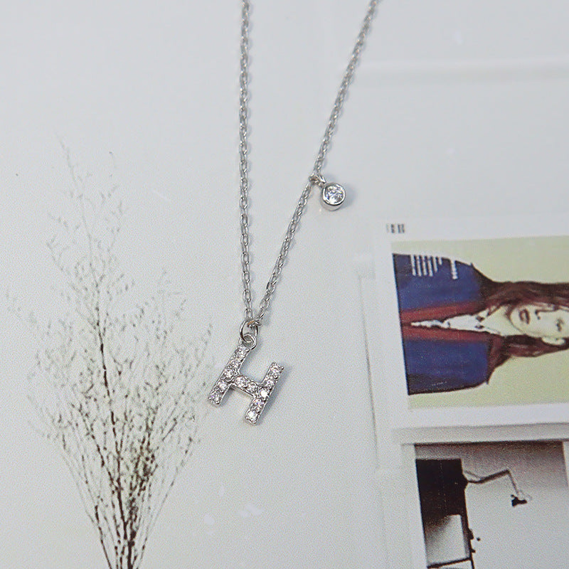 Initial Letter Necklace – Silver