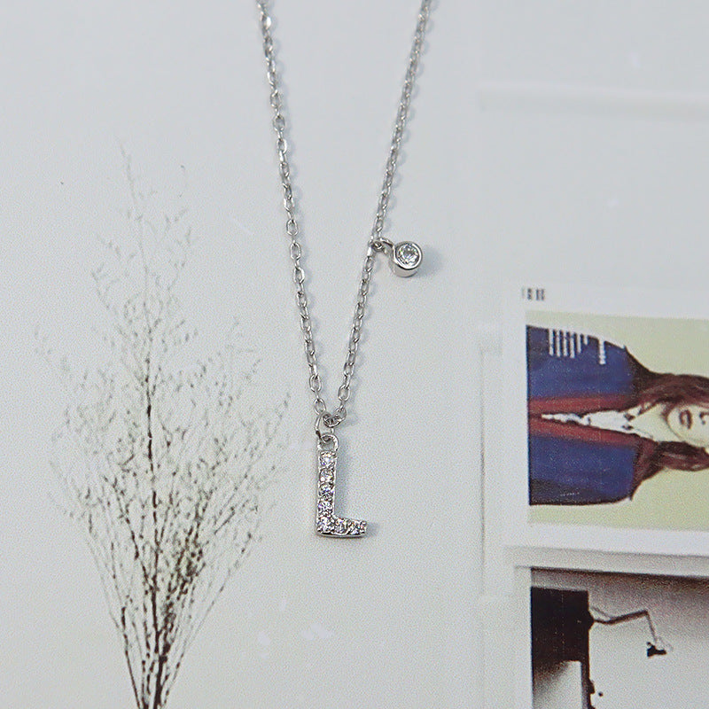 Initial Letter Necklace – Silver