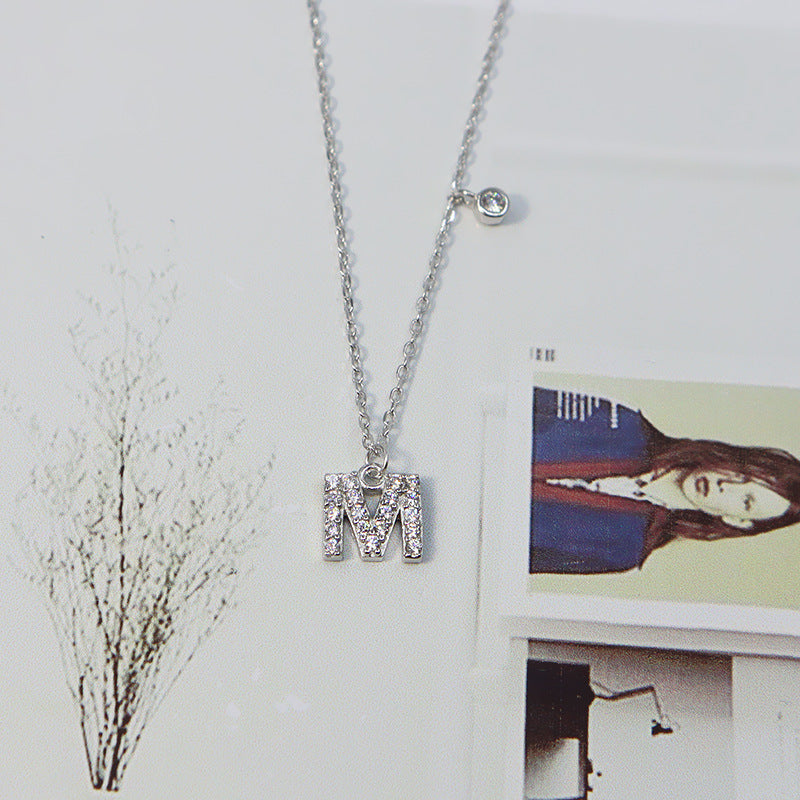 Initial Letter Necklace – Silver