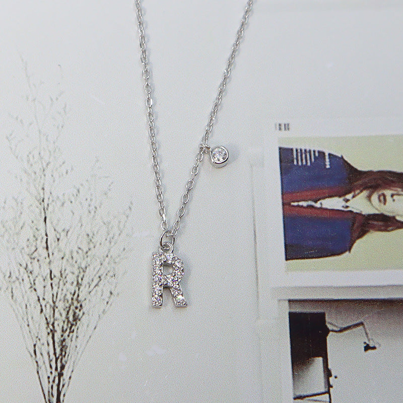 Initial Letter Necklace – Silver