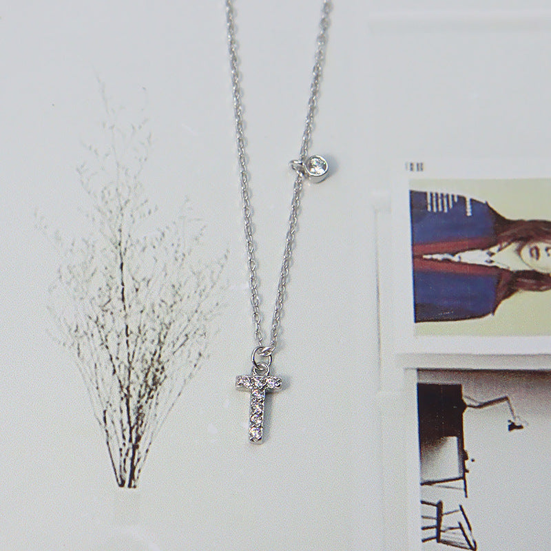 Initial Letter Necklace – Silver