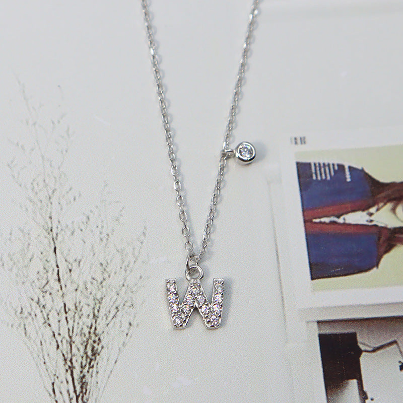 Initial Letter Necklace – Silver